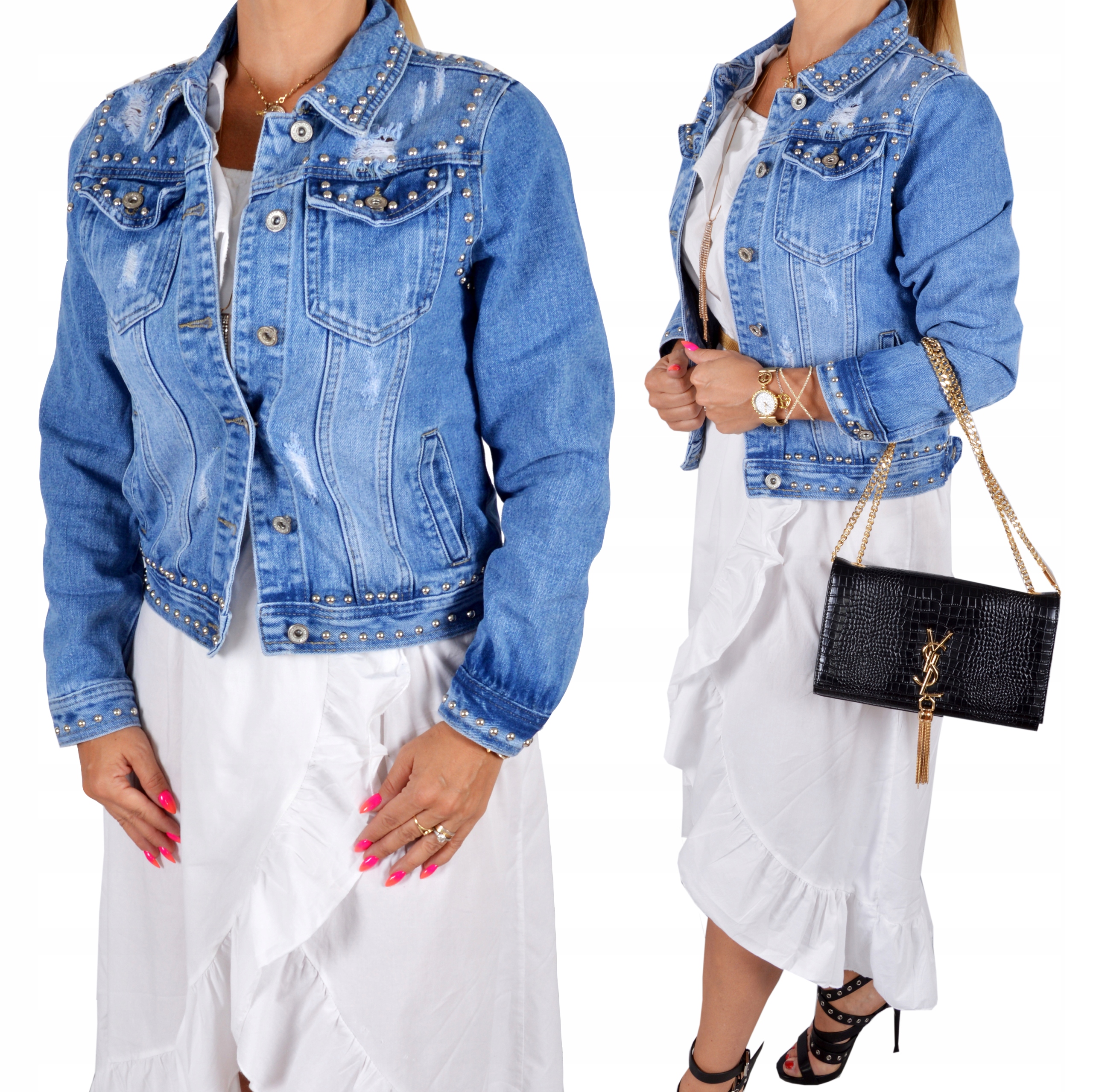 

Katana Jeans Kurtka Jeansowa Damska Nity Dżety