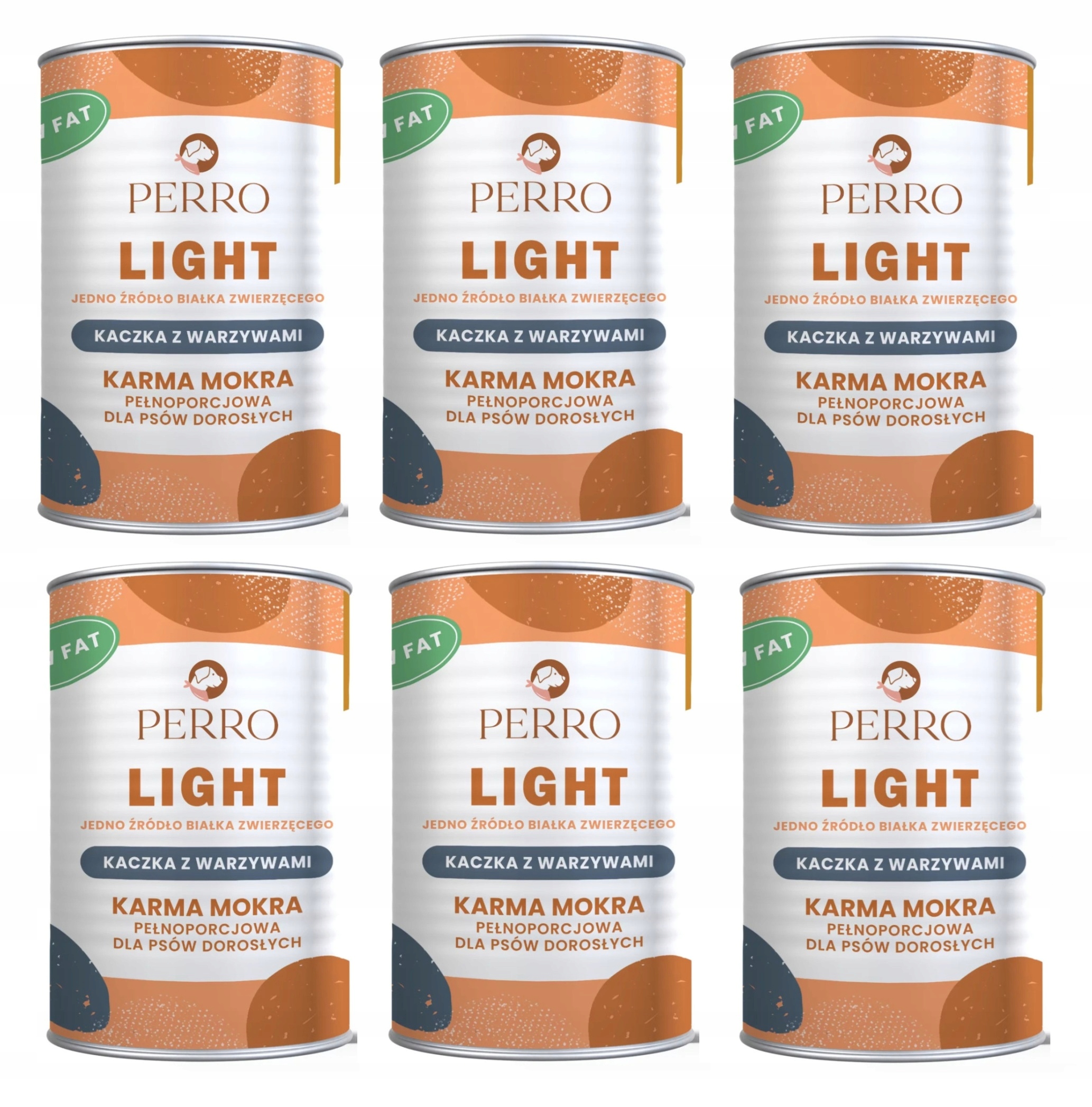 Levně Perro Light Duck se zeleninou 6x400g monoproteinové krmivo pro psy