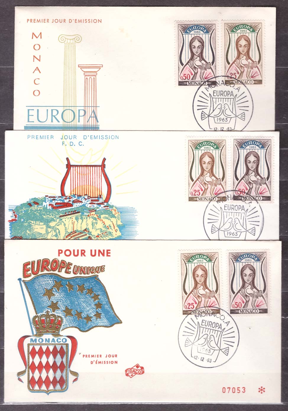 Monaco CEPT Europa koperty FDC 1963 (1)