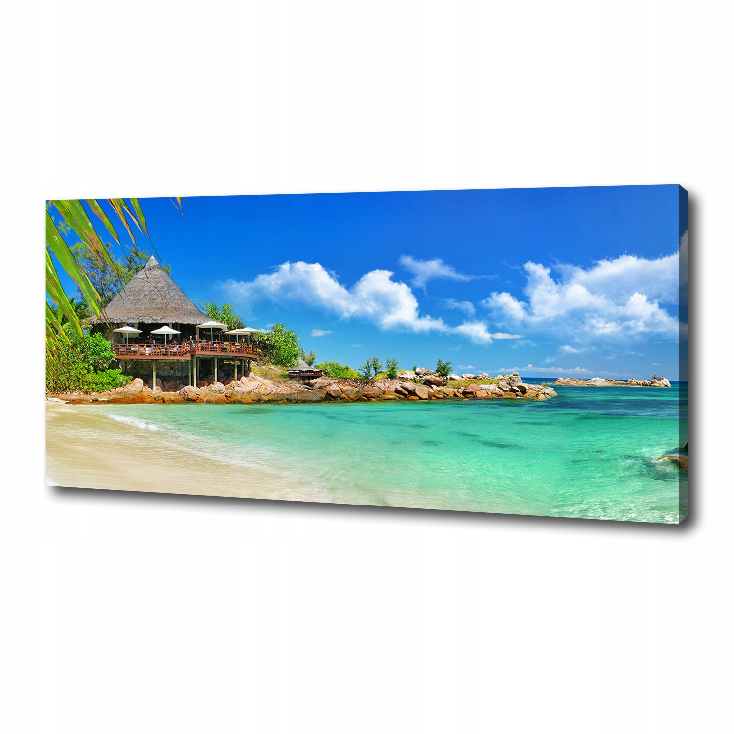 

Foto obraz na płótnie Seszele plaża 125x50 cm
