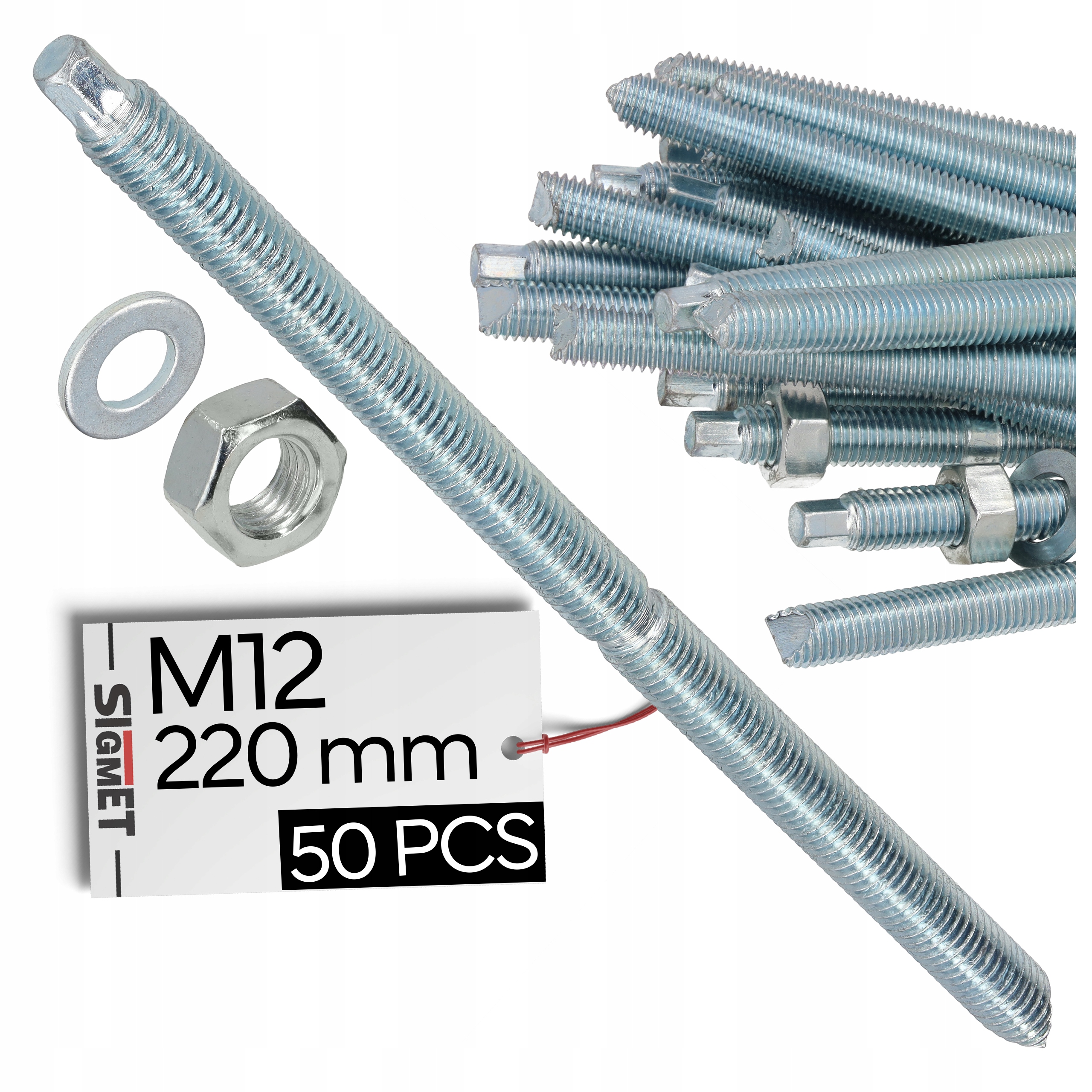 50 x Špendlík chemickej kotvy M12 /220 50 x Sieťová vložka 15 (16)/130