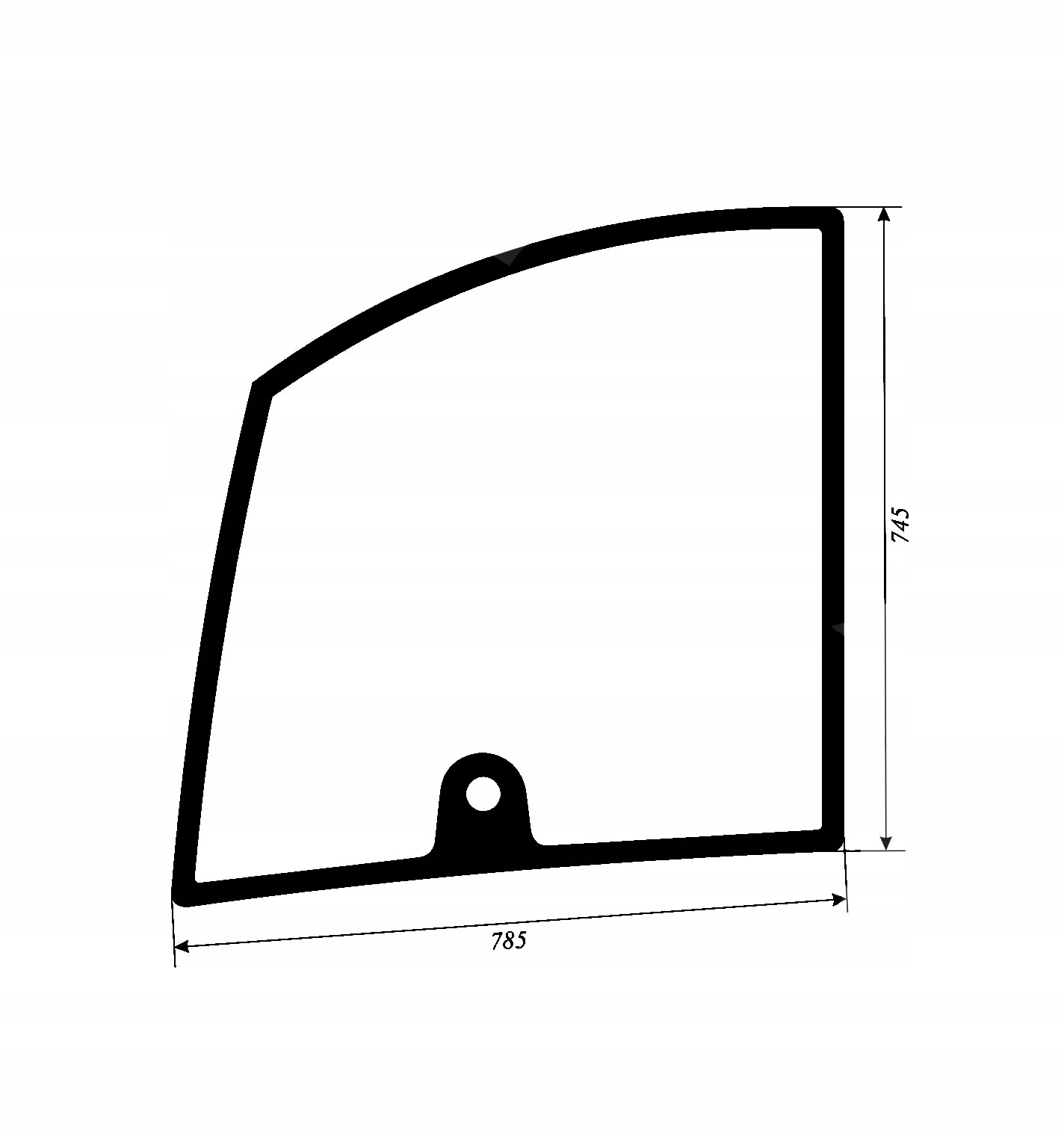 Стекло двери верхнее Claas Scorpion 6030 0013007840