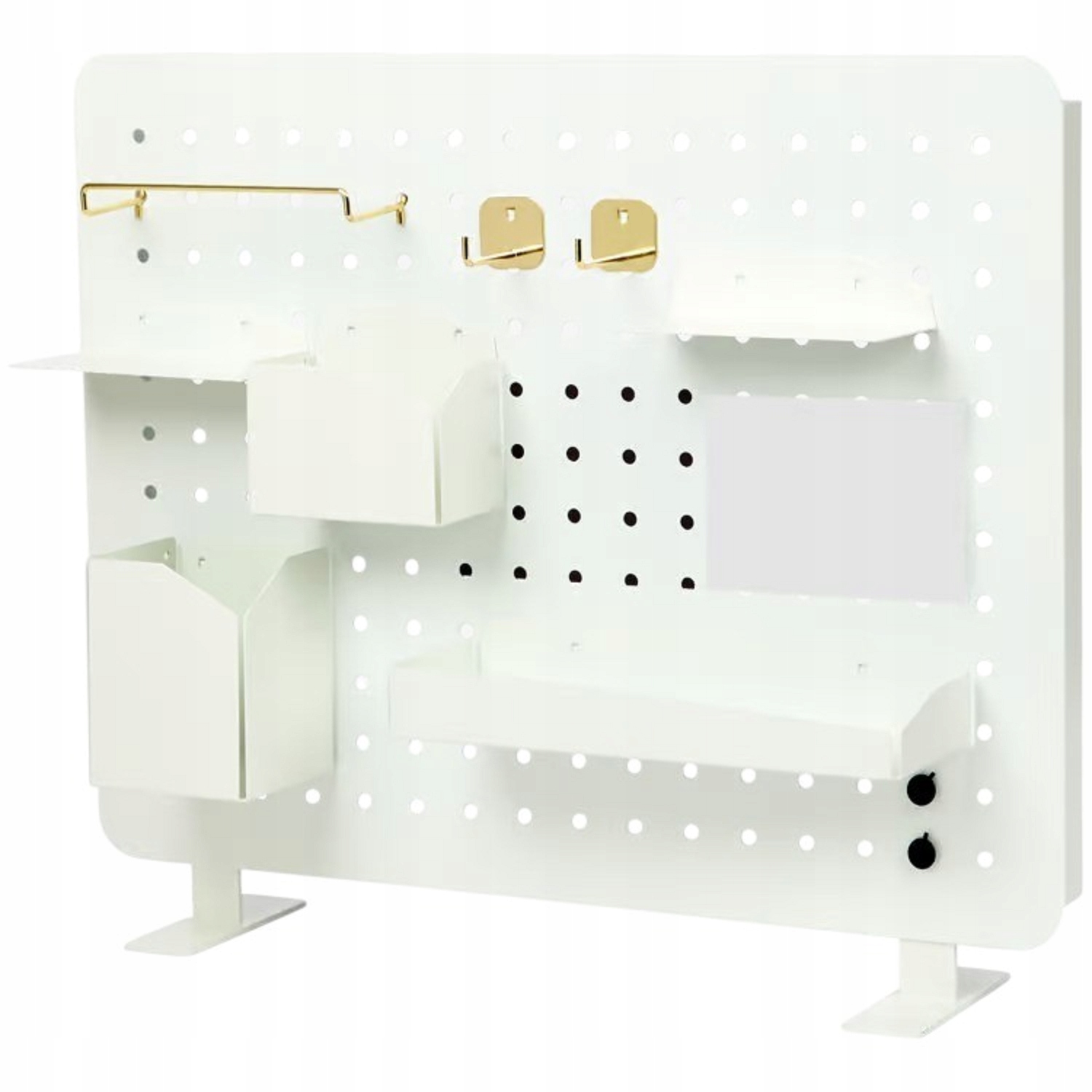 Pegboardová Stěna Na Nářadí Stojící Na Psacím Stole, Bílá