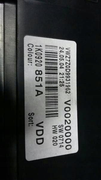 kilometar sat 1K0920851A VW GOLF V