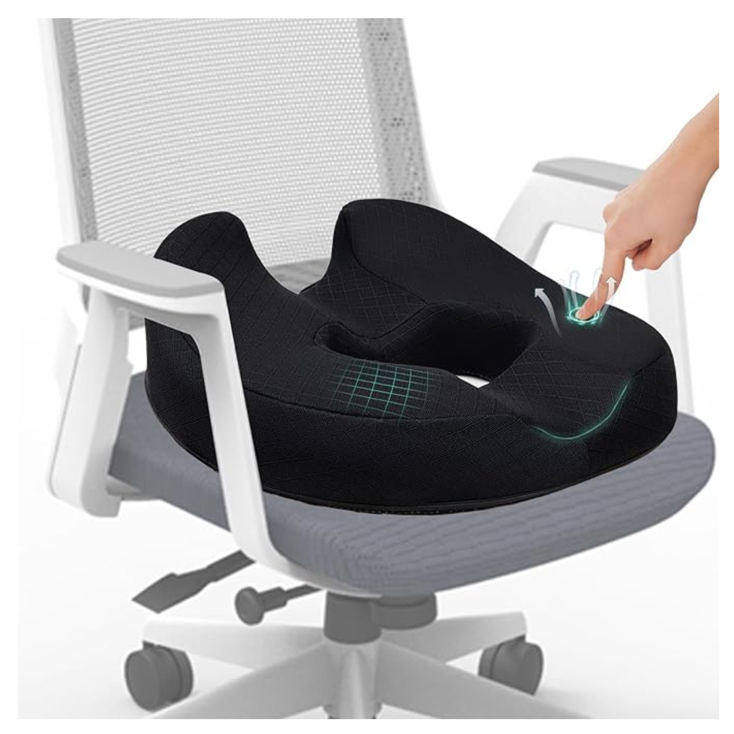 Poduszka Ortopedyczna Na Krzesło Pianka Memory Kość Ogonowa Zhooge