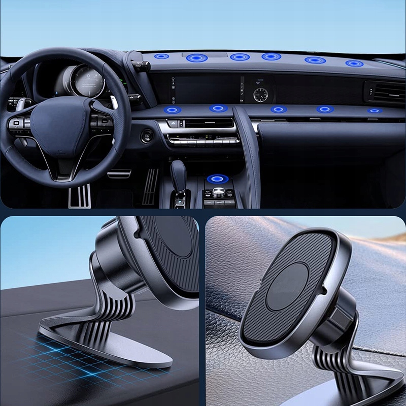 UCHWYT SAMOCHODOWY HOLDER MAGNETYCZNY MOCNY NA DESKĘ do AUTA NA TELEFON Rodzaj do telefonów