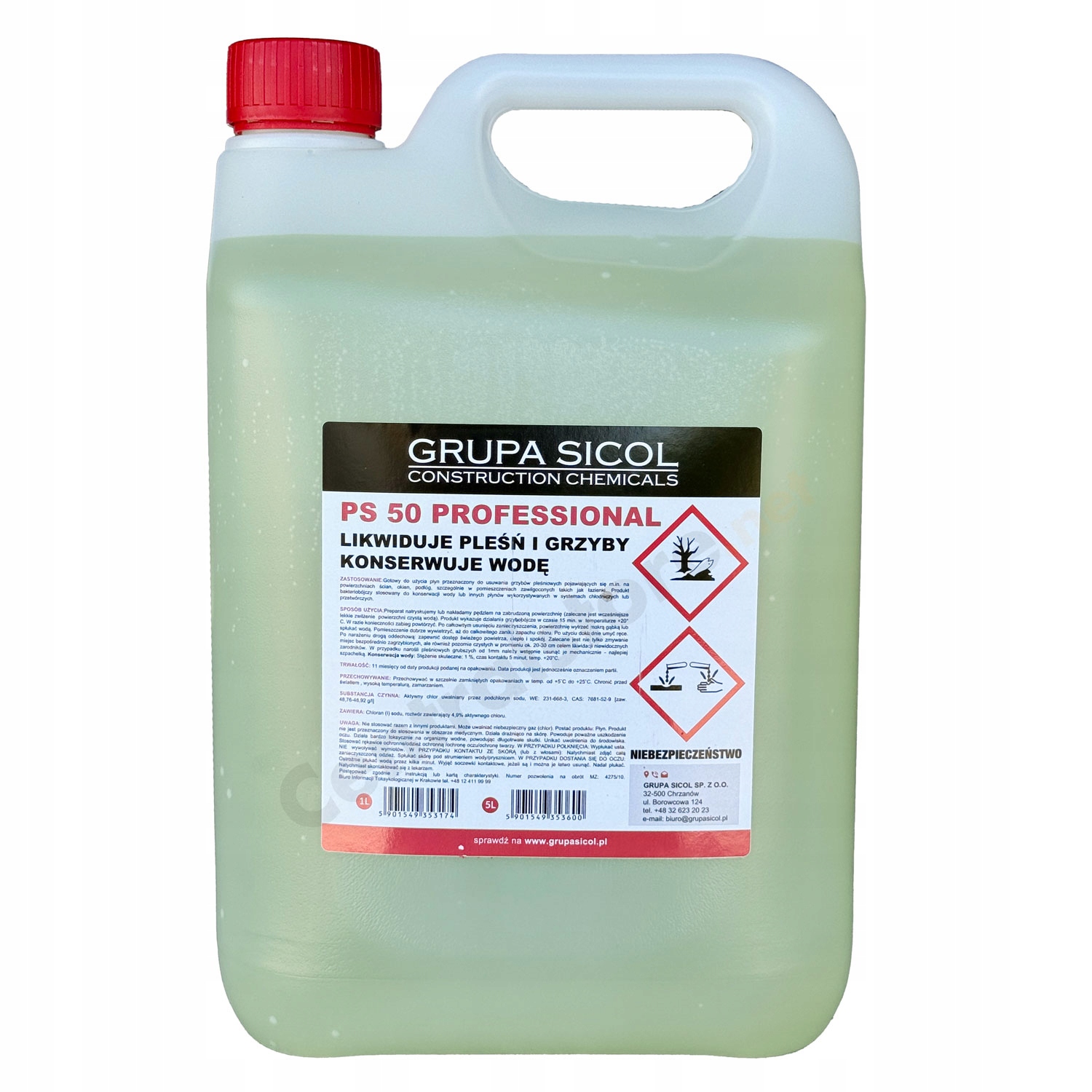 Levně protiplísňový fungicidní přípravek na čištění stěn odstraňuje plíseň o objemu 5 l