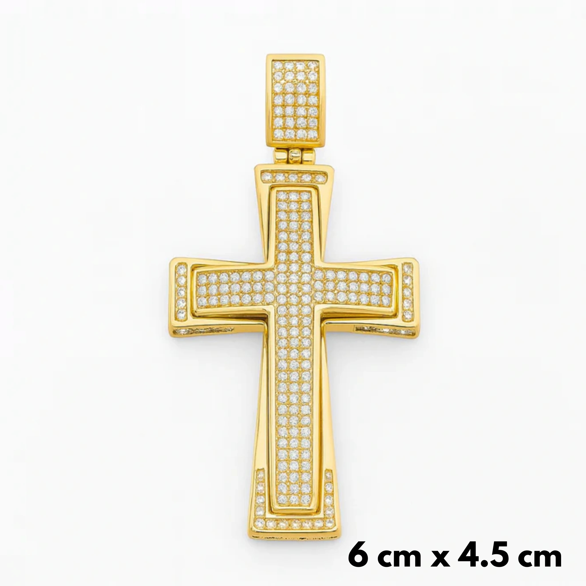 Přívěsek Imperial Cross Zlatý Kříž Pánský Zirkony Metini Pozlacený