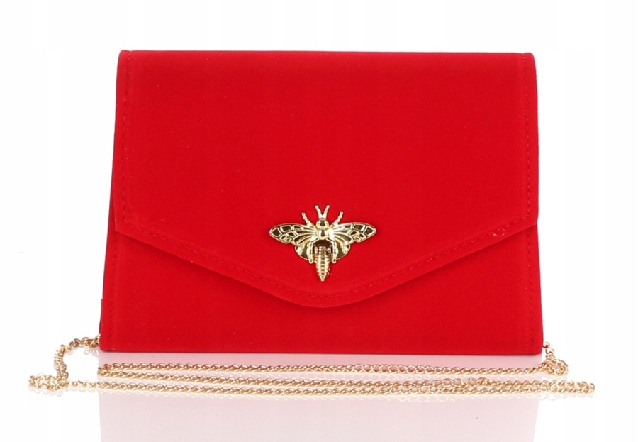 Salvare Zamszowa kopertówka Łańcuszek CZERWONA W73 Marka inna