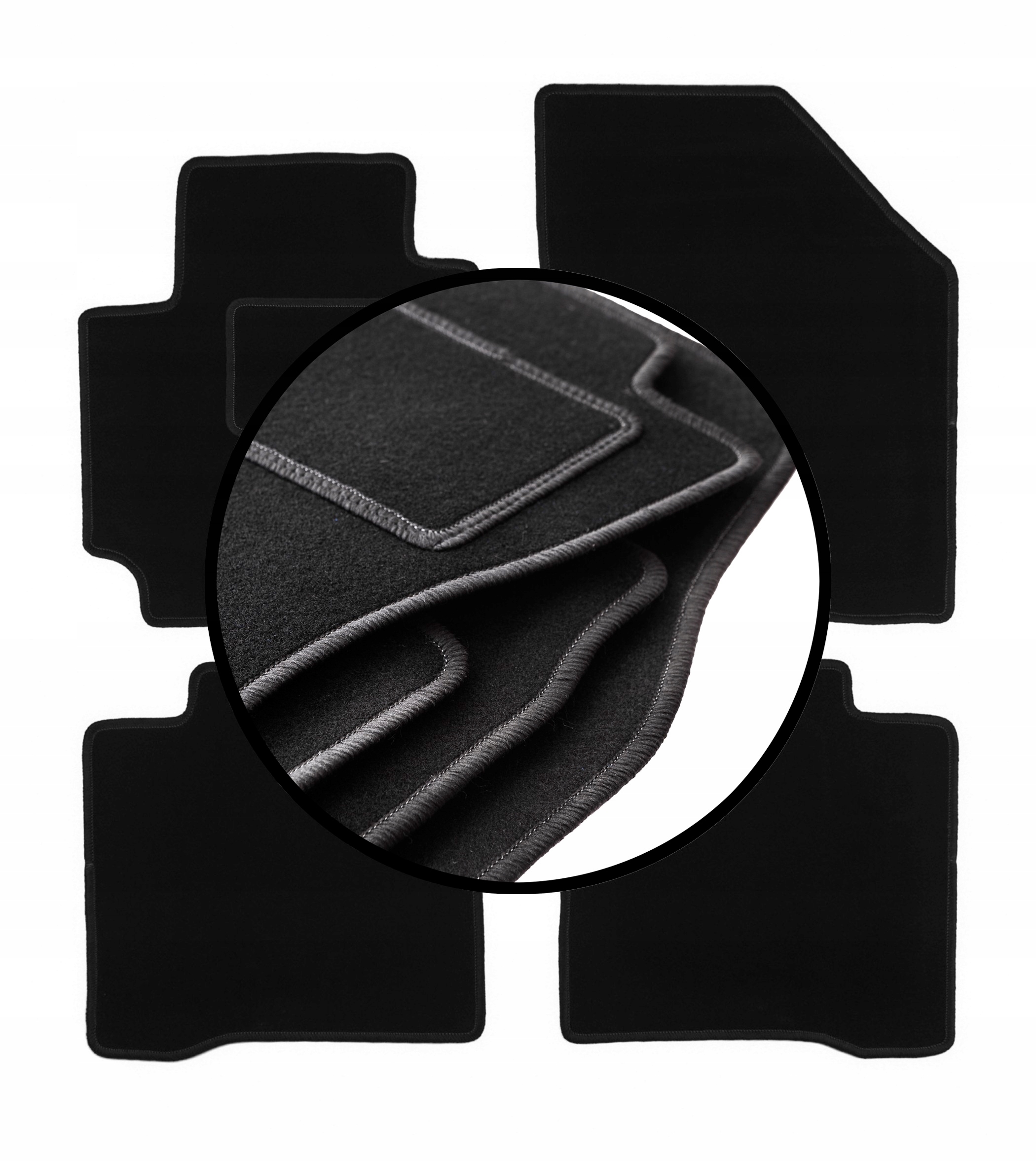 Velurové koberce komplet pro: Suzuki Baleno II hatchback (2015-)