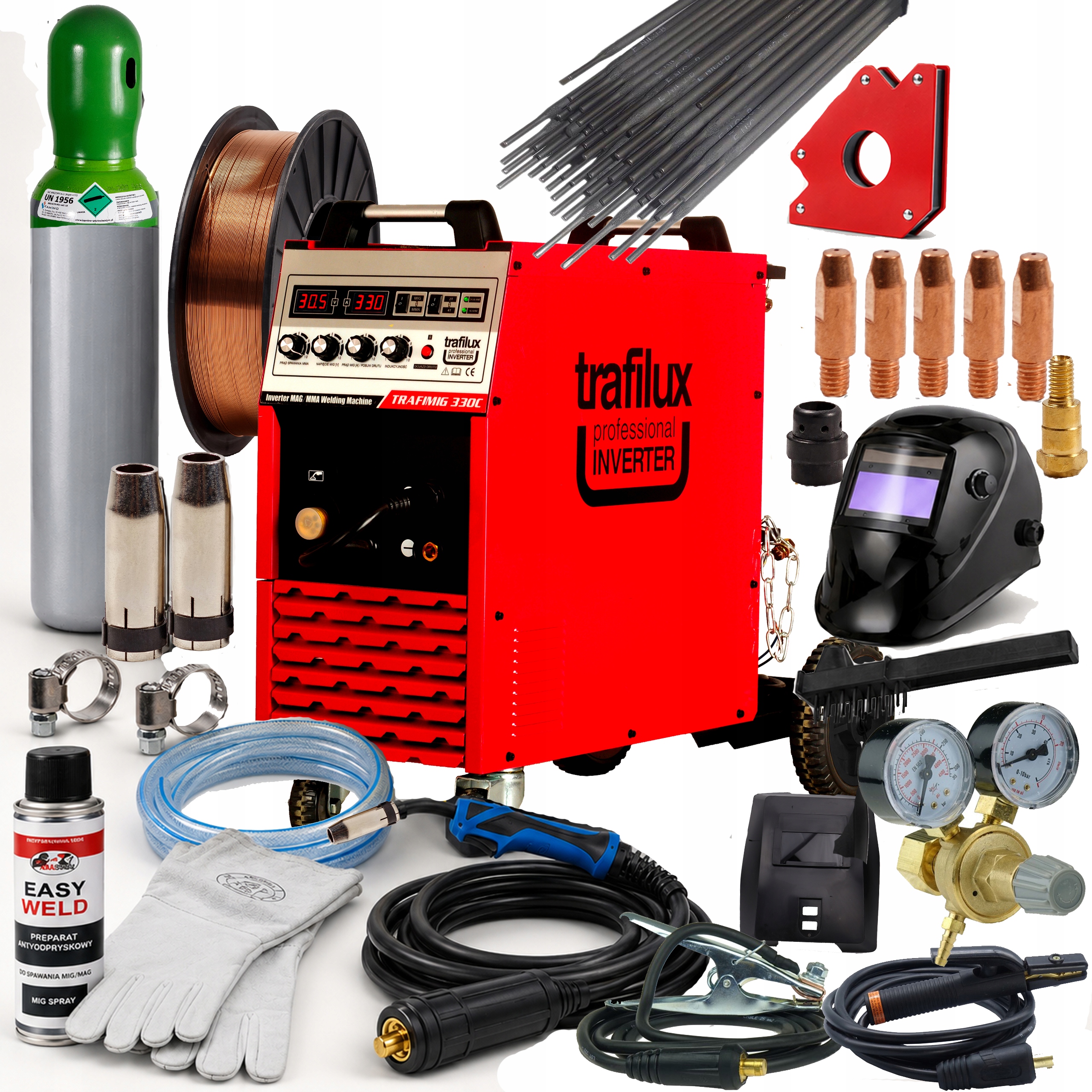 Spawarka Migomat Trafilux Mig 330 C Mma 330A Zestaw 1