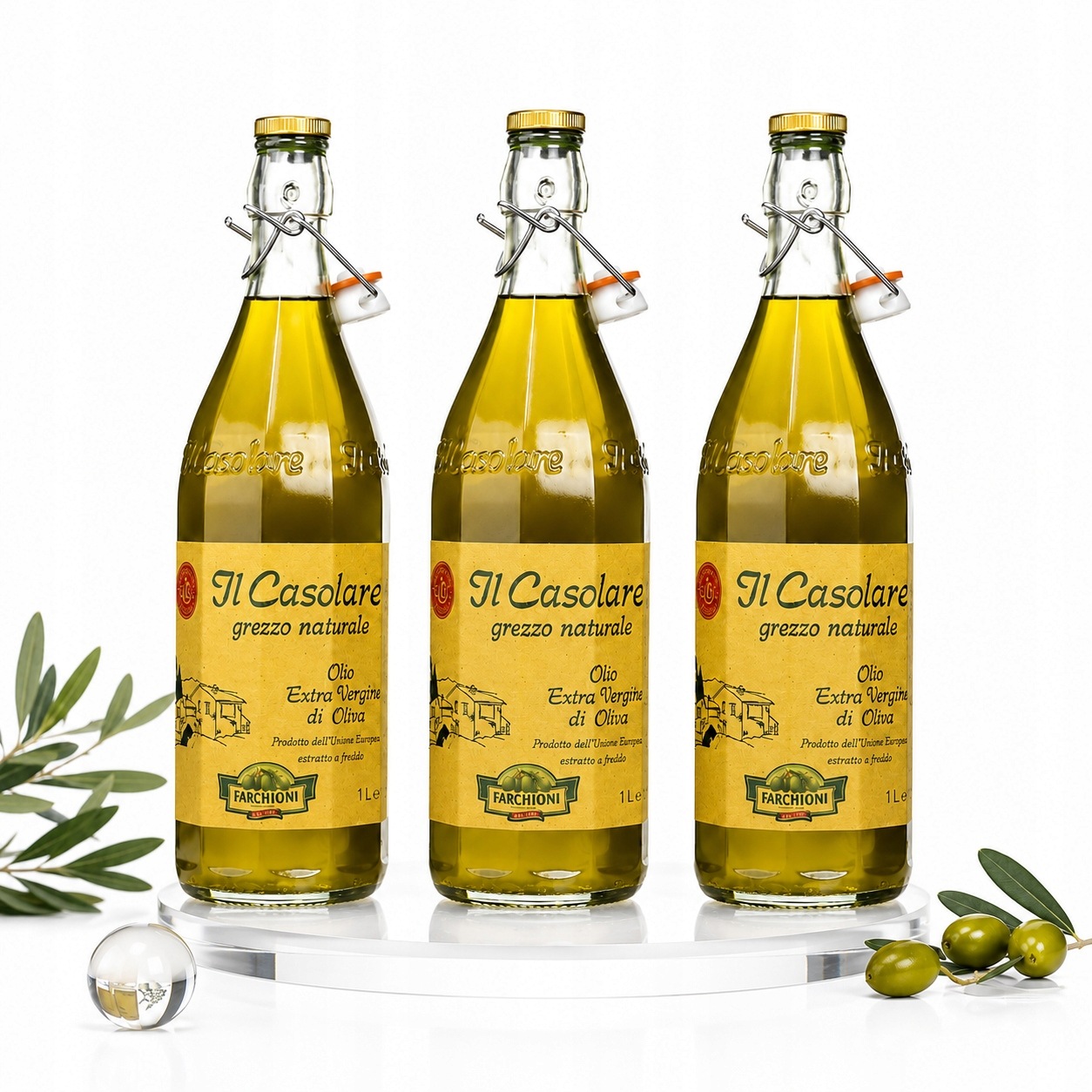 Farchioni Il Naturale Extra Virgin Oliwa Z Oliwek Niefiltrowana 3 x 1 l