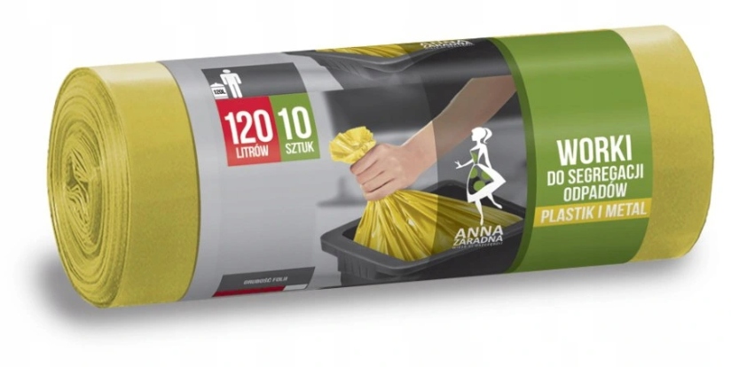 

Az Worki 120L 10 Segregacja Odpadów Plastik Żółte