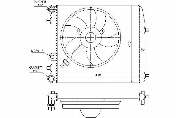 Nissens Chladič Motoru (manuální S Prvky M)