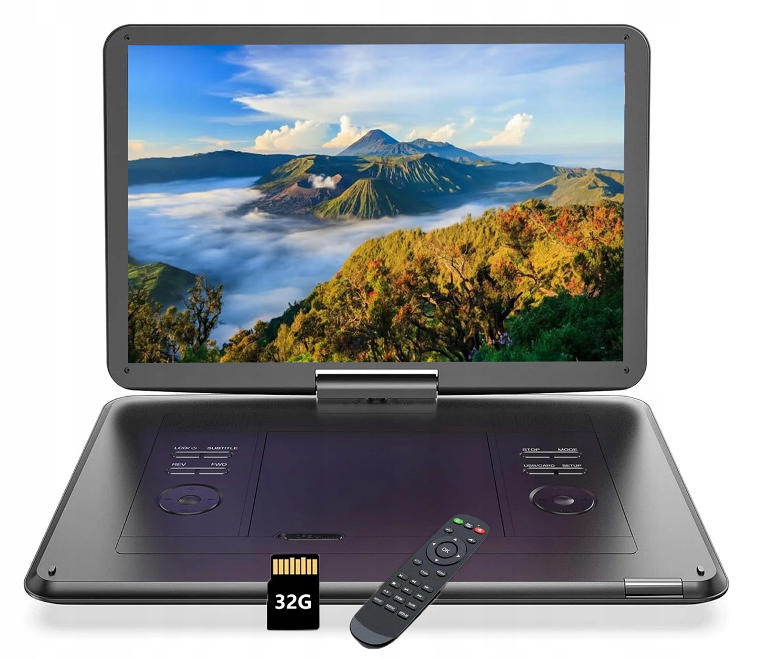 Přenosný Přehrávač DVD 15.6" Automobilový Přehrávač DVD Paměťová Karta 32G