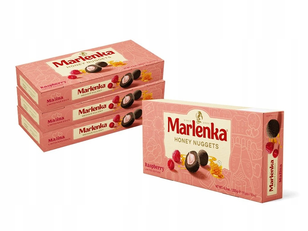 Marlenka 3+1 Malinové medové kuličky 4 x 235 g