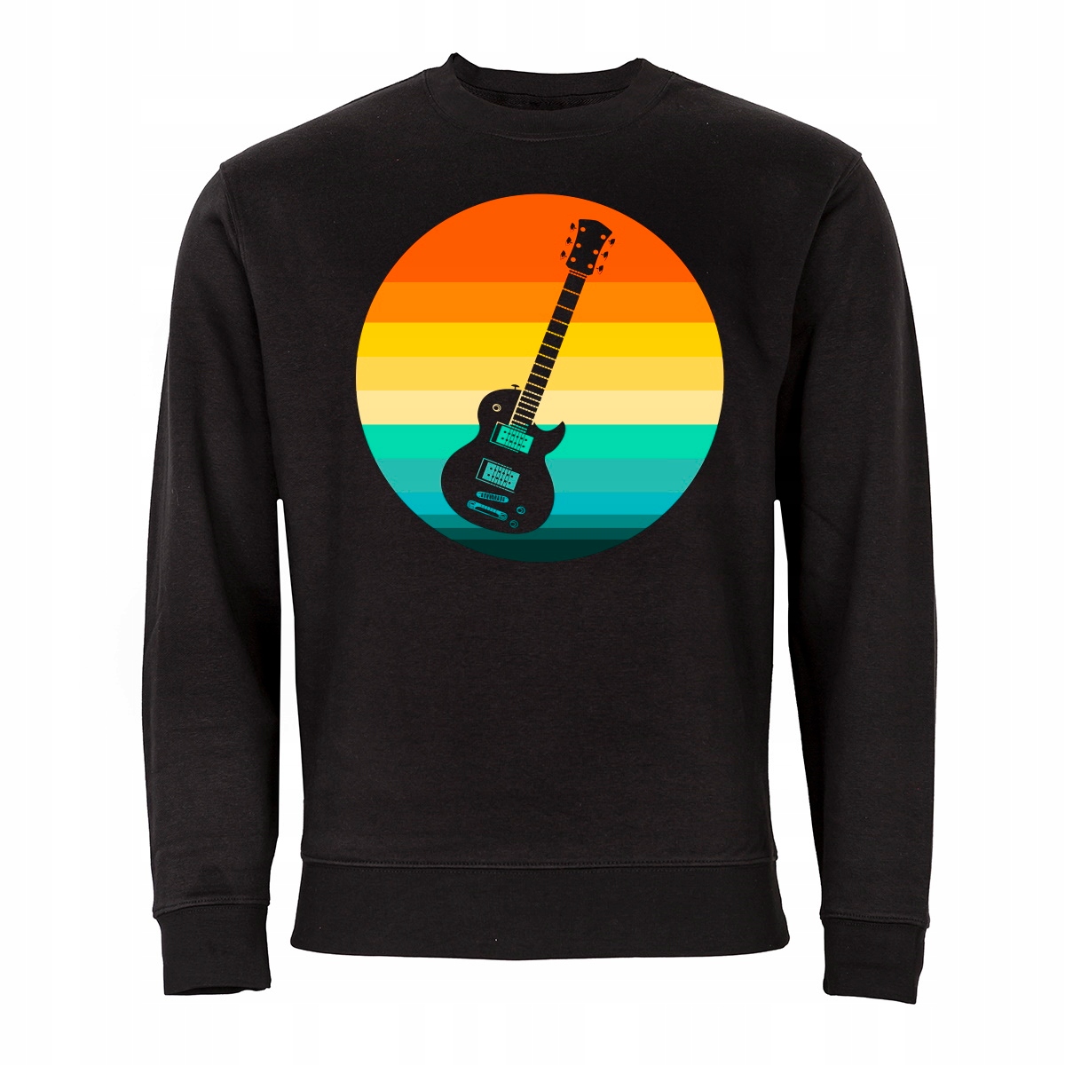 

Czarna Bluza Muzyczna Dla Muzyka Gitara Retro