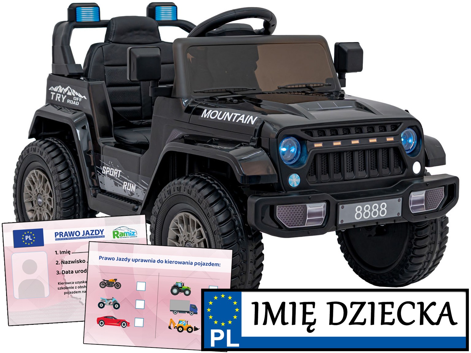 Autko Dla Dzieci na akumulator Off Road Mountain terenówka 3 szybkości