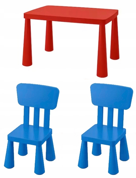 IKEA STOLIK DLA DZIECKA MAMMUT + 2 KRZESŁA MAMMUT
