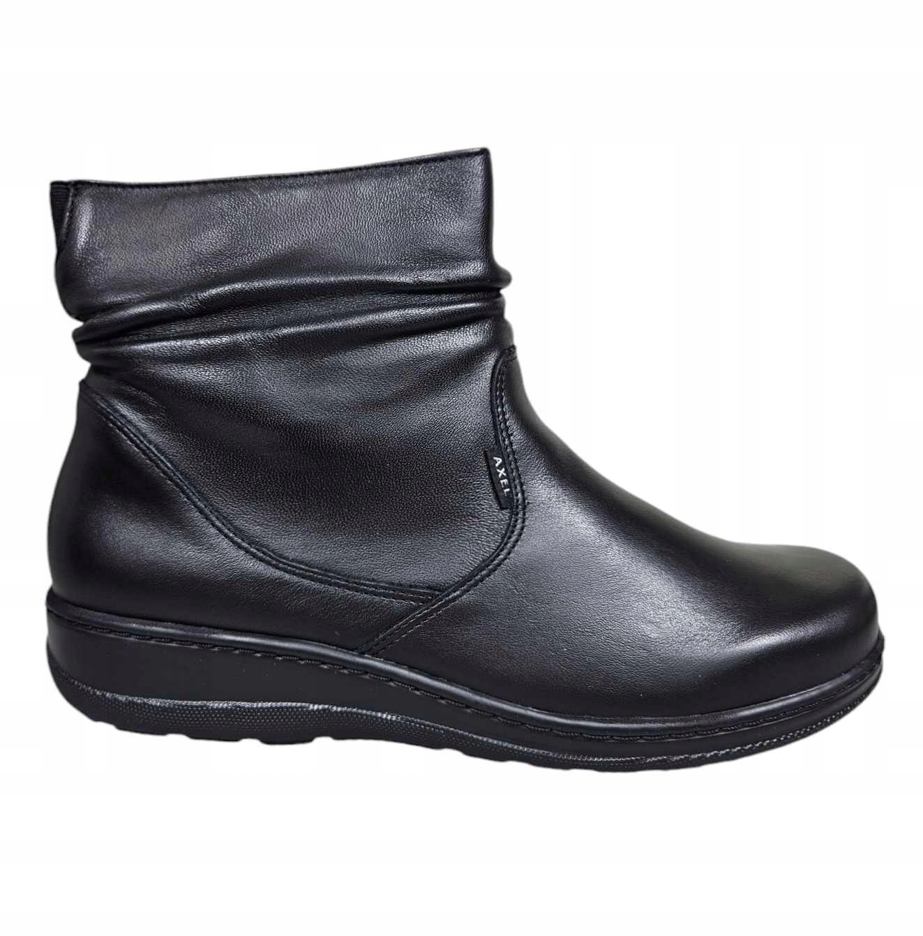 Dámské široké Dámské Kotníkové Boty Axel 4490, černé, vel. 38