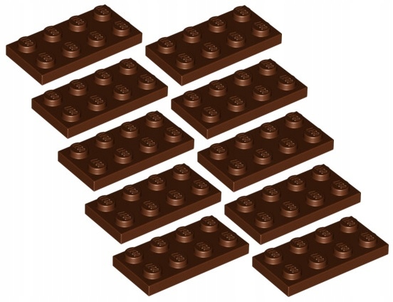 

Lego Płytka 2x4 Brązowa (3020/4211186) 10szt