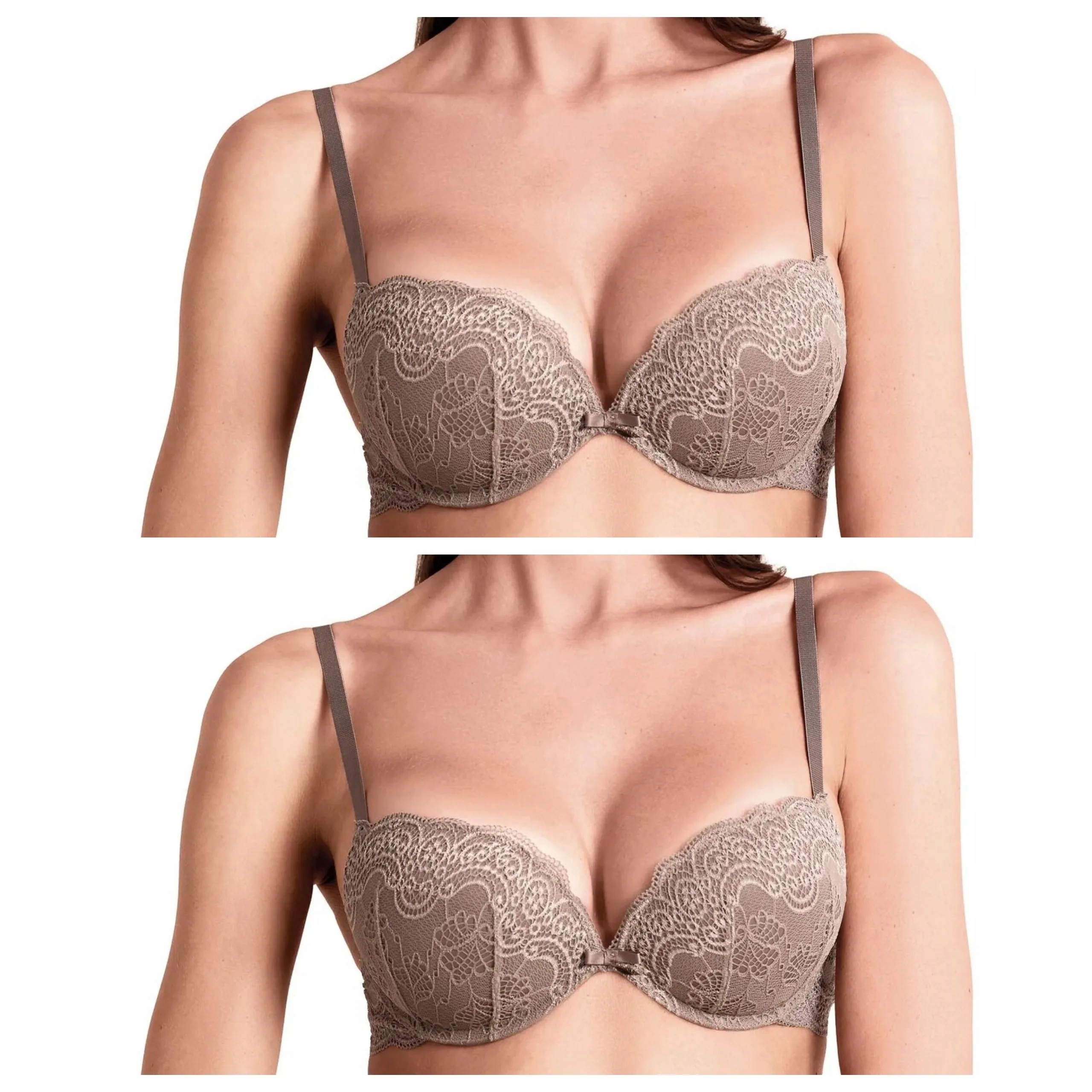 2 podprsenky Lormar Duble Pizzo 032L korálové 70B