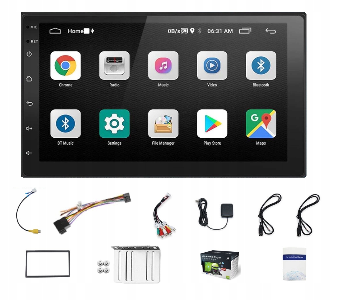 Радіо 2DIN GPS навігація Android WiFi BT 2GB RAM