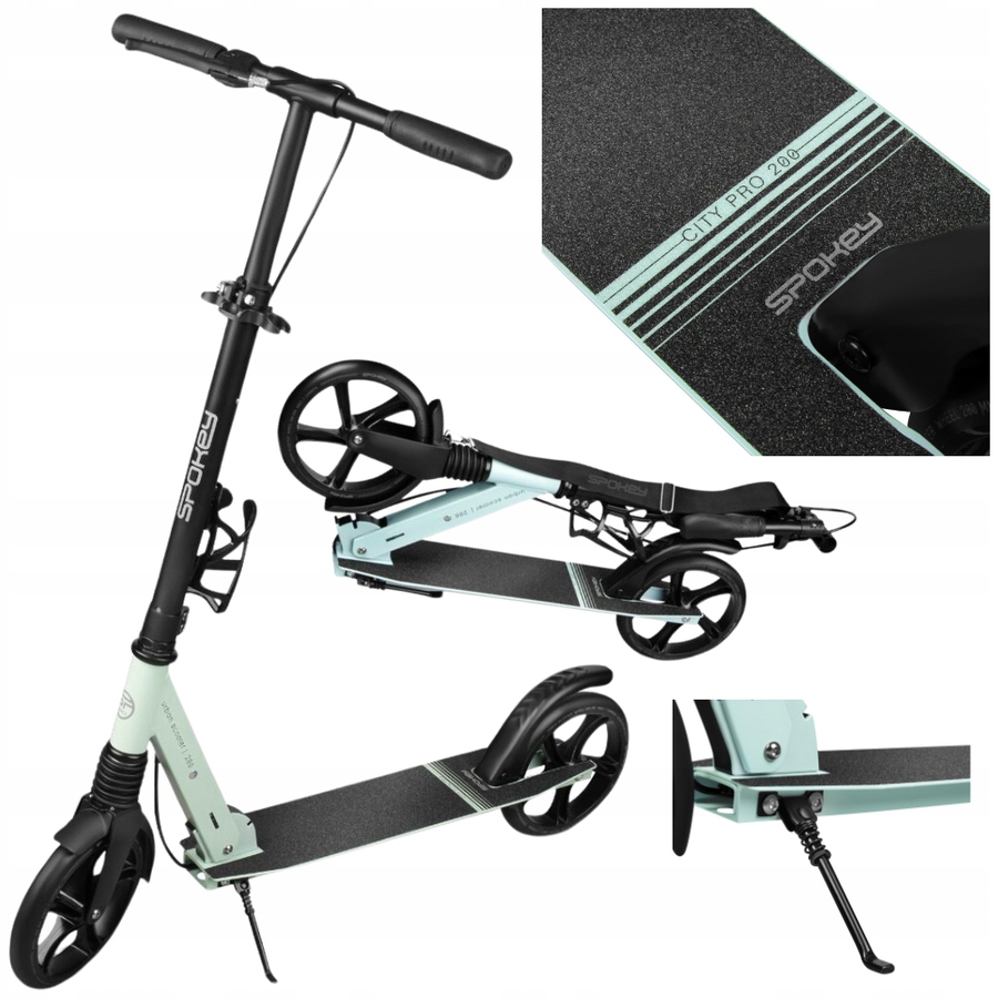 Hulajnoga Miejska Klasyczna Składana Regulowana Młodzieżowa Spokey 200 mm