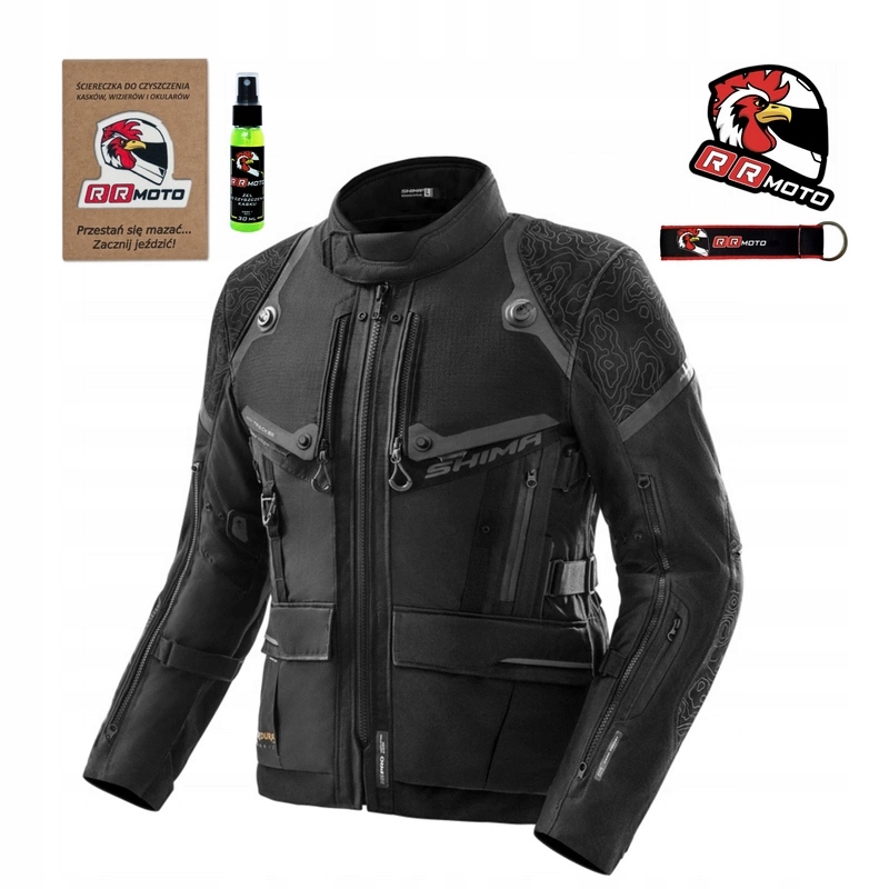 Textilná motocyklová bunda Shima Tracker Black čierna Darčeky