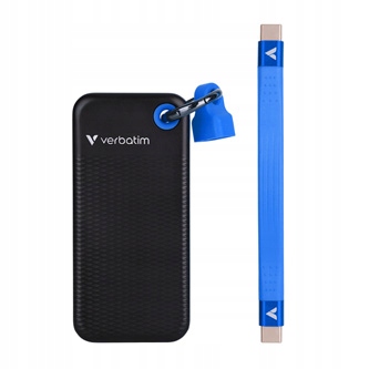 Verbatim Ssd Zewnętrzny Pocket Ssd Black/Blue 2000GB, czarny, M.2 32195