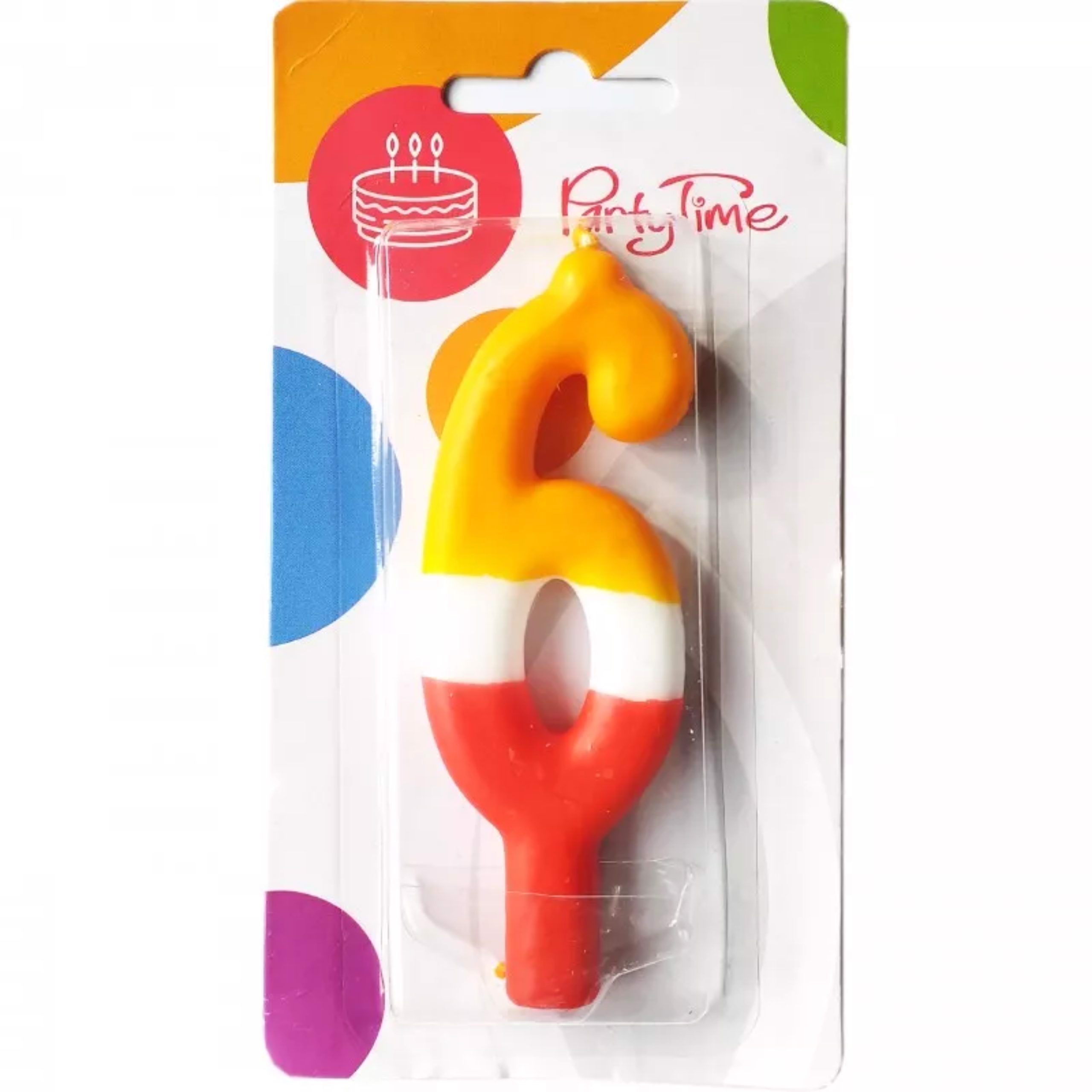 Świeczka urodzinowa na tort cyfra nr 6