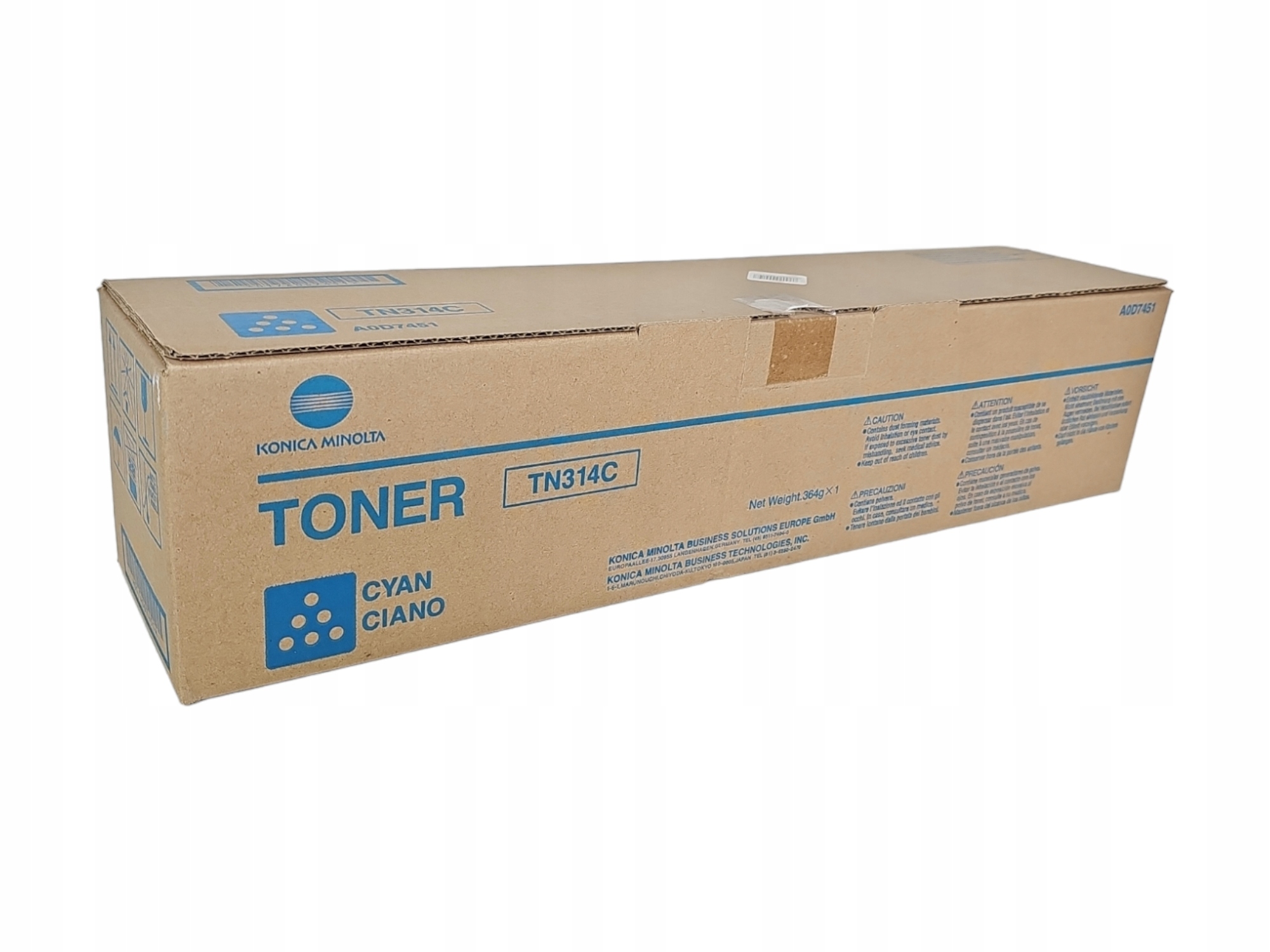 Toner Konica Minolta TN314C Cyan A0D7451 BizHub C353 364g