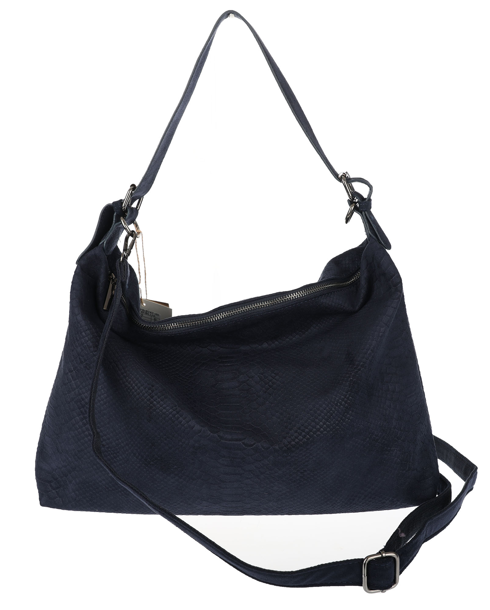 Dámská kabelka shopper semišová kabelka přes rameno PB4740 Tmavě modrá