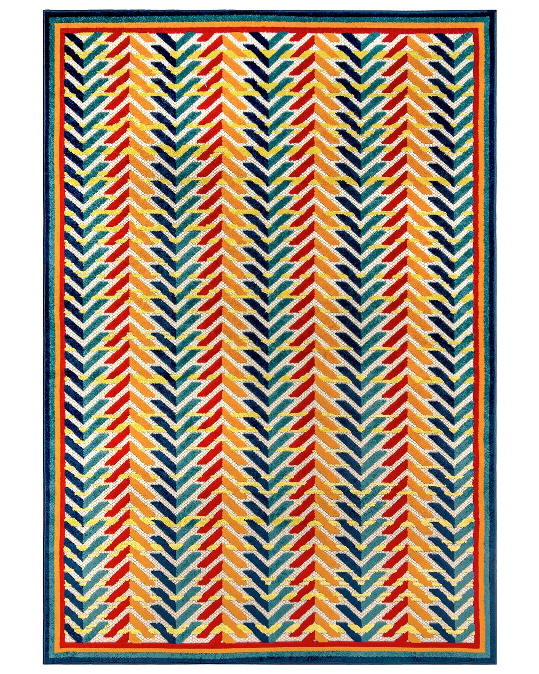 Koberec na terasu barevný 120x170 cm, abstraktní, moderní