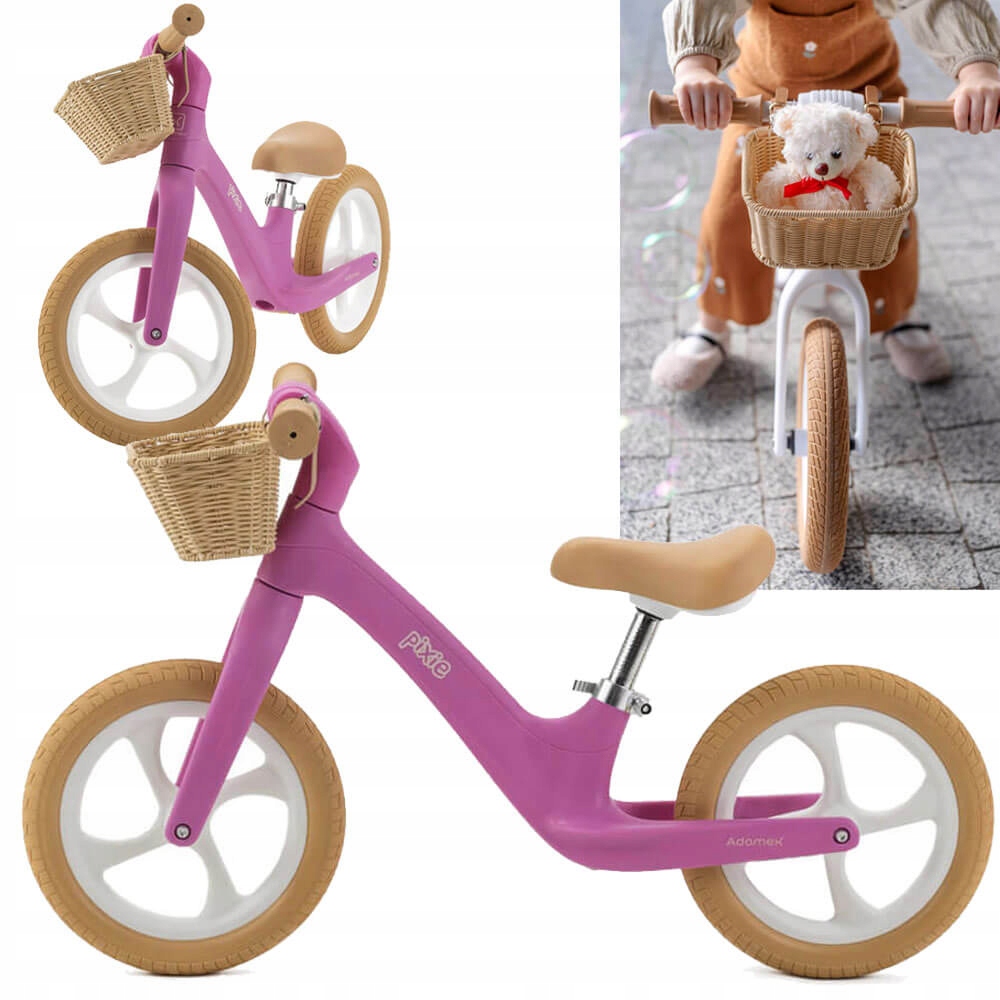 Rowerek Biegowy Dla Dziecka Z Koszyczkiem Biegówka Pixie Koło Piankowe 12''