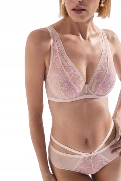 Alles Podprsenka Glossy Iris M Bralette 80E Béžová/růžová