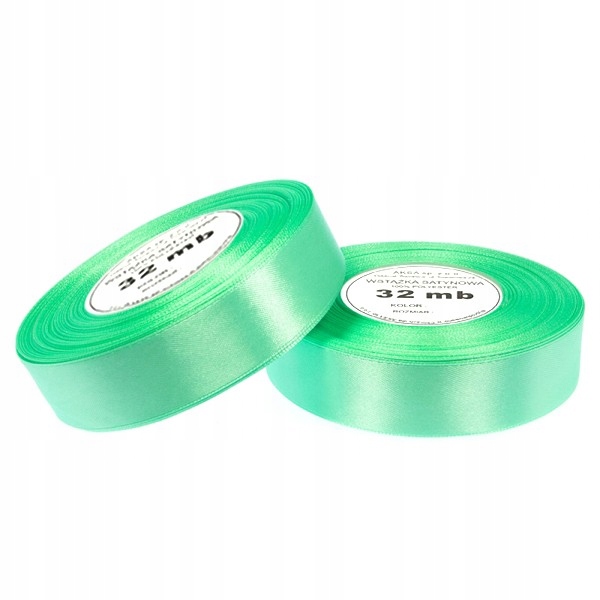 

Wstążki wstążka tasiemka satynowa akwamaryna 25mm