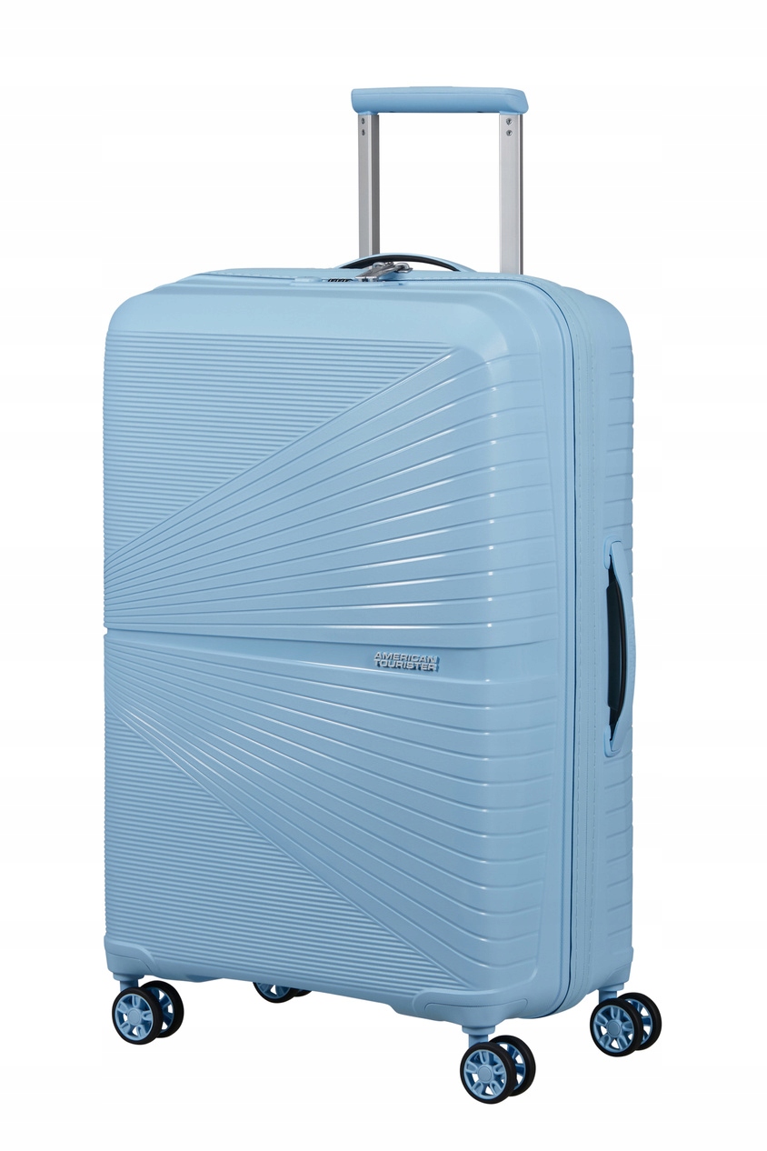 Walizka średnia American Tourister Airconic 67cm niebieska Pp 67l zamek Tsa