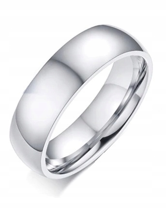 SREBRNA GŁADKA OBRĄCZKA SYGNET PIERŚCIEŃ PIERŚCIONEK 6MM R30