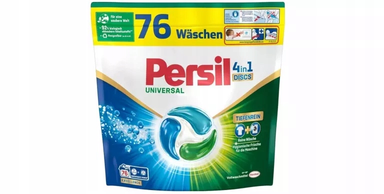 Niemiecki Persil Universal 4 W 1 Discs Kapsułki Do Prania 76 Szt.