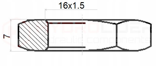 PRZECIWNAKRĘTKA WĄSKA NAKRĘTKA KONTRUJĄCA M16X1.5 Numer katalogowy części 1.60.60.006