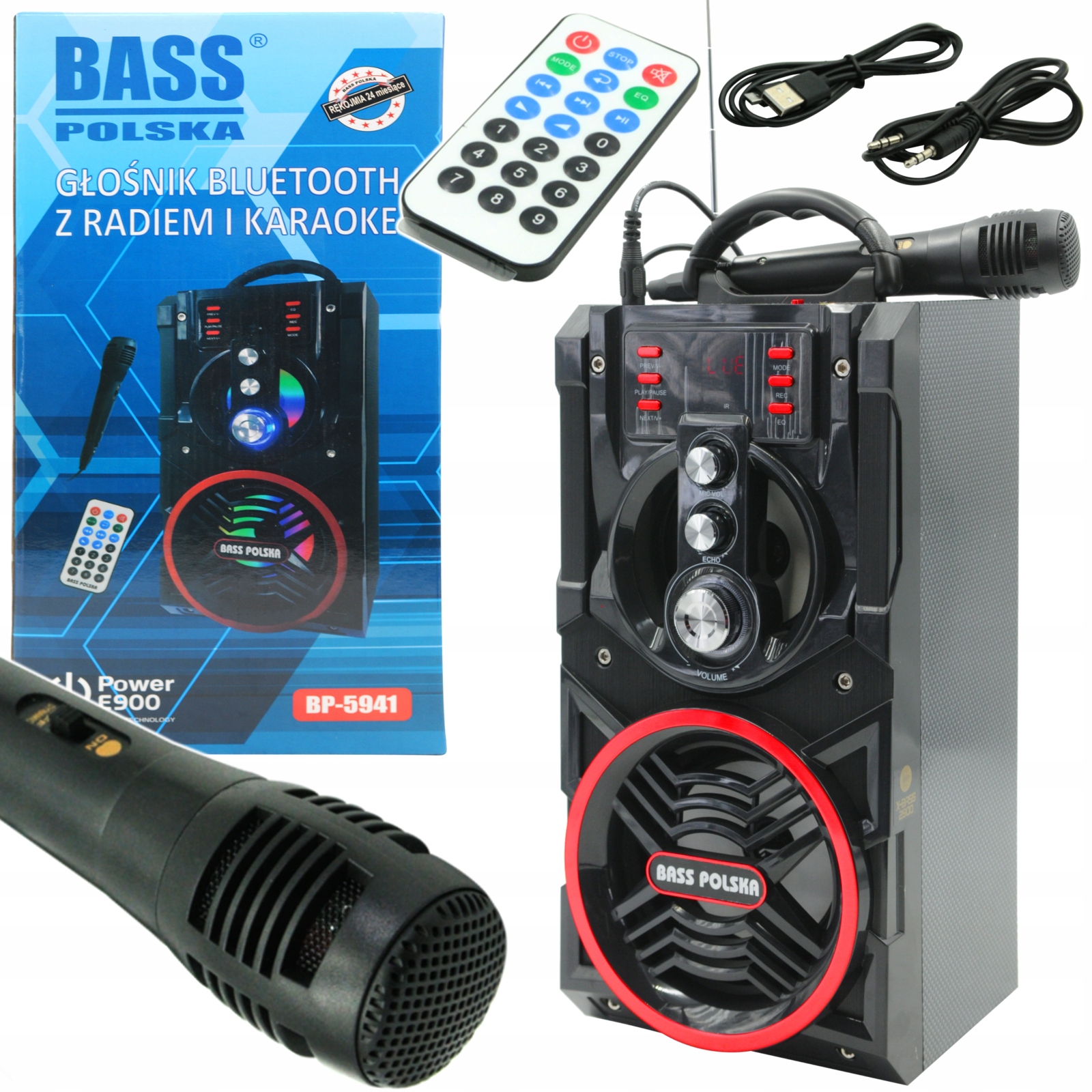 

Boombox Tuba Radio MP3 Głośnik Bluetooth Karaoke