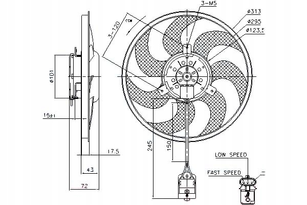 Nissens Ventilátor Chladiče Opel Astra H Astra H