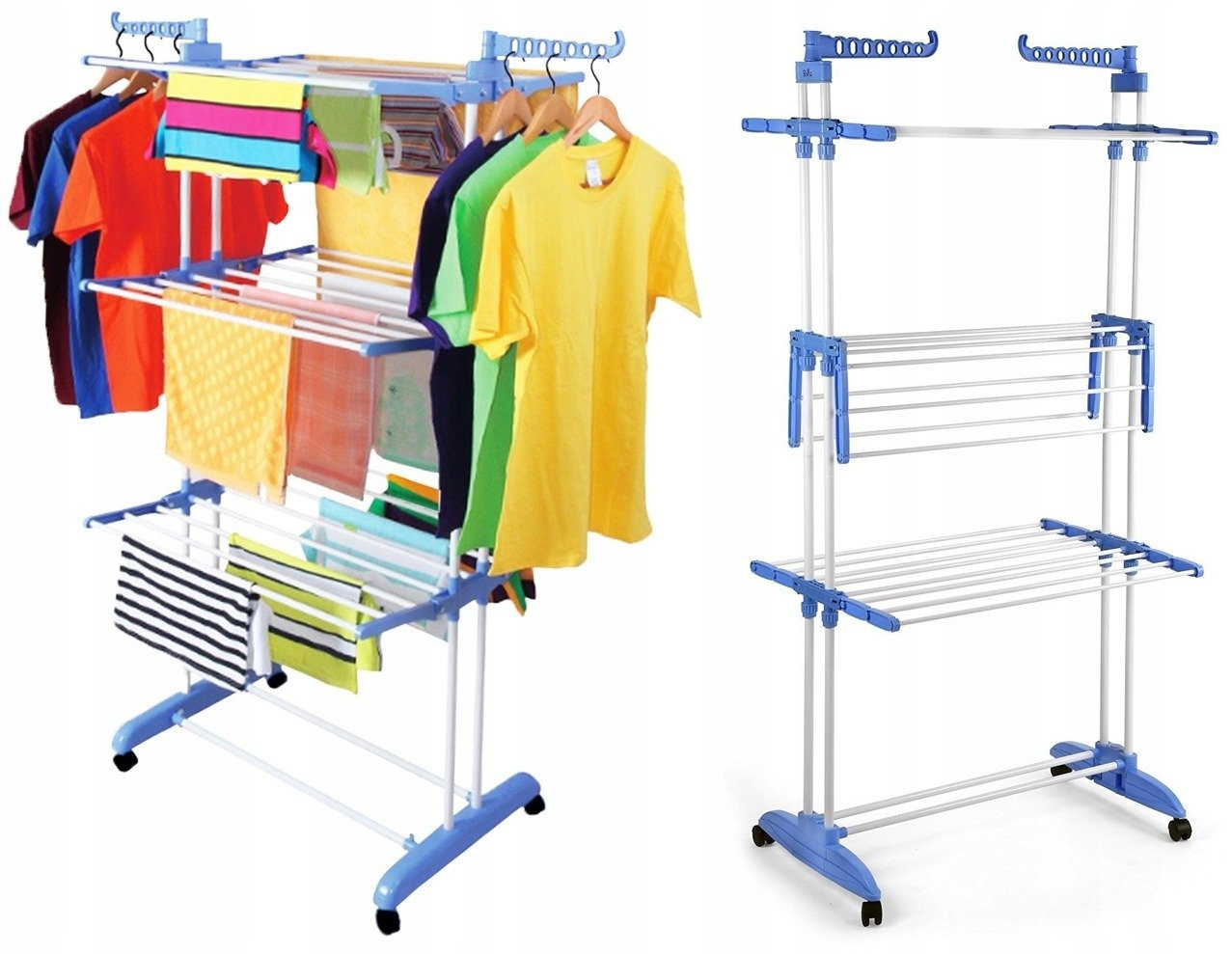 Levně Sušák Na Prádlo Stojící Věšák Stojan Na Oblečení Spodní Prádlo Silný XXL