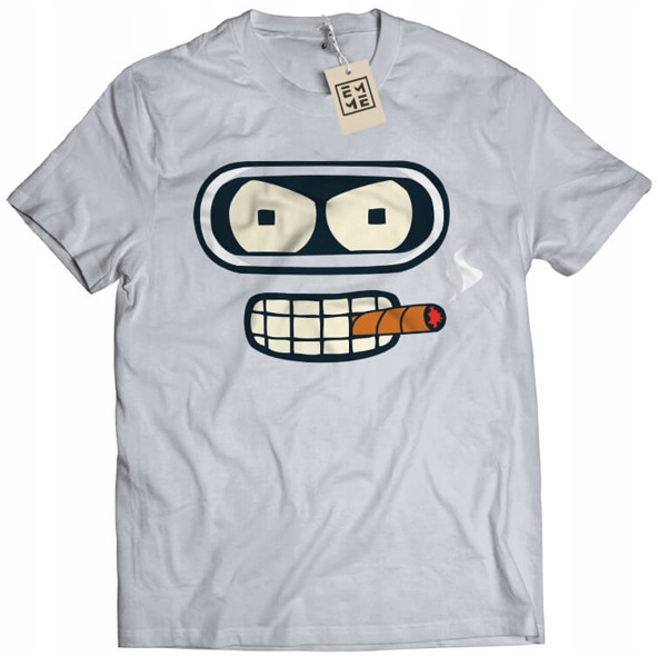 

Koszulka Badass Bender Futurama szara S