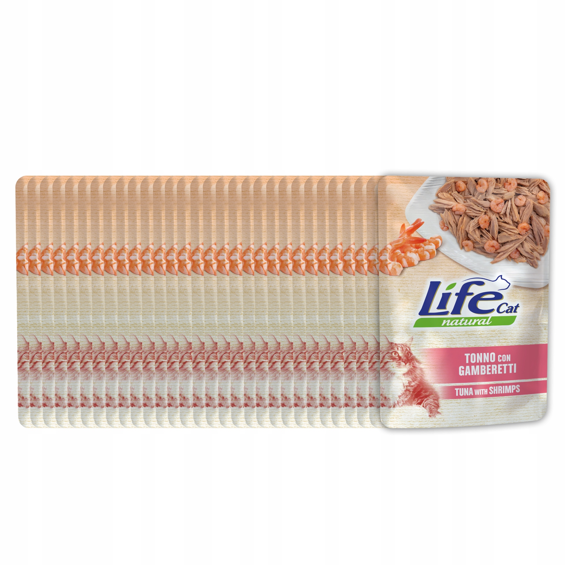 Levně Life Cat Natural Krmivo pro kočky kapsička Set 30x70g Tuňák Krevety