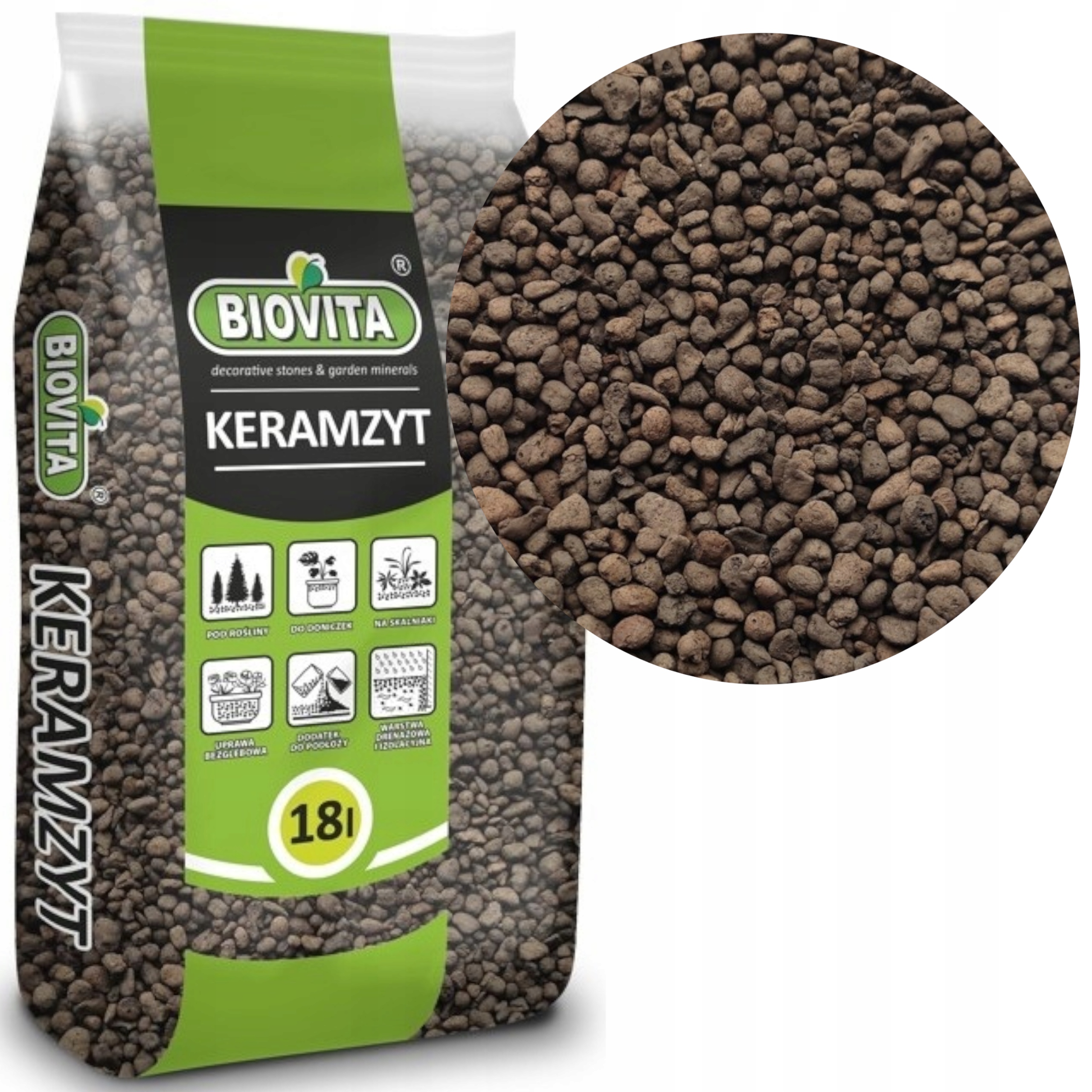 

Keramzyt Drobny 4-8mm 18l Biovita
