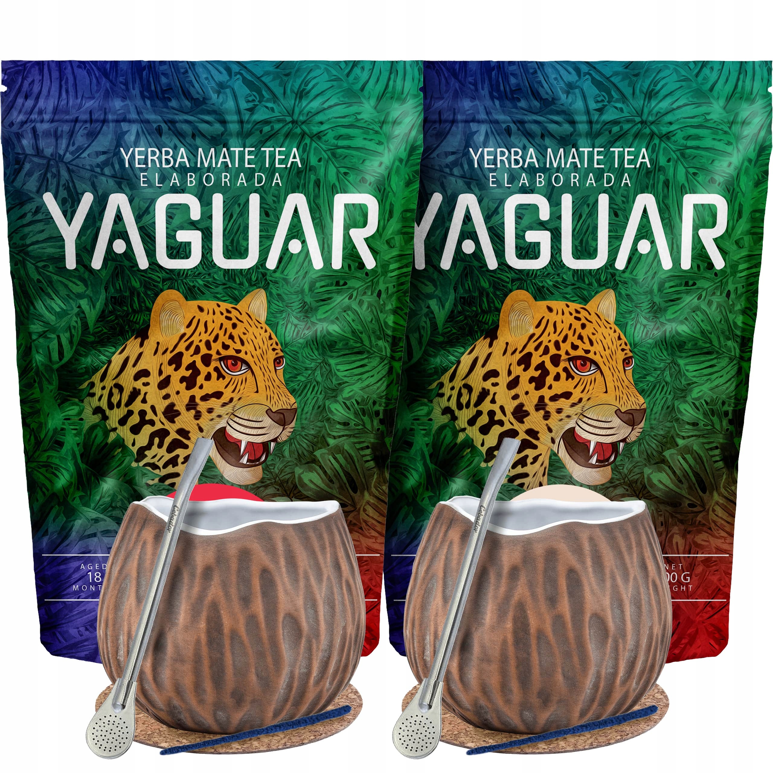 Levně Sada Yerba Mate pro dva Bombilla Matero kokos