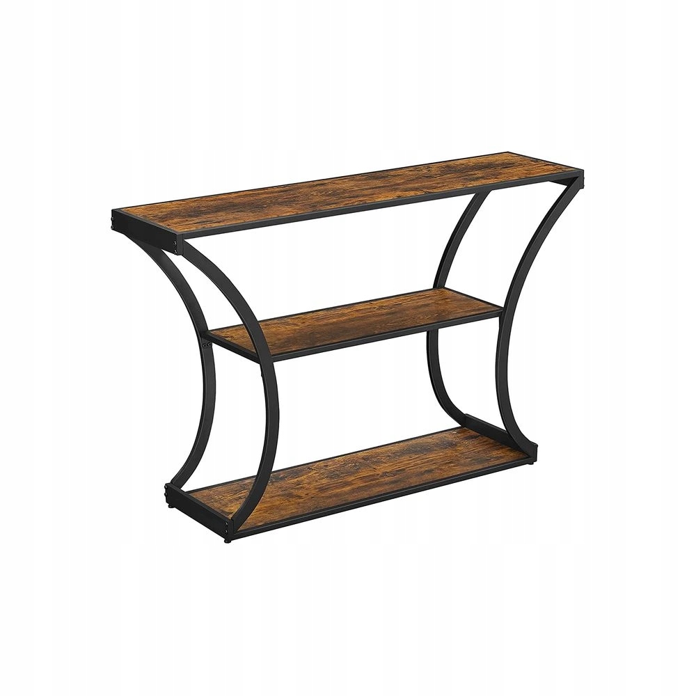 Konzolový stolík Vasagle v priemyselnom štýle 3 police LNT089B01