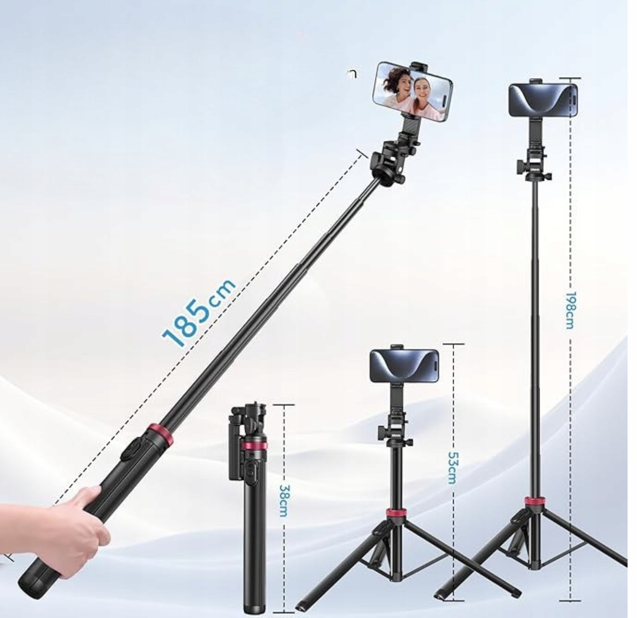 ULANZI MT-78 Statyw Kamera Selfie-Stick Bluetooth Telefon DSLR iPhone — miniatura 12